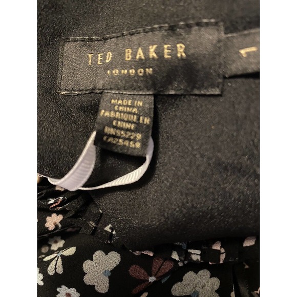 Ted Baker Womens Marcila Hazel High Neck‎ Jumpsuit Size 1 (US 4) Wide Leg Black - Picture 15 of 16